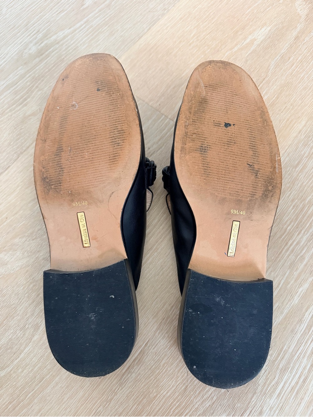 Vince Camuto Louise et Cie LO-BYER Braided Knot Chain Leather Mules Flats 9 Doen - Picture 8 of 8